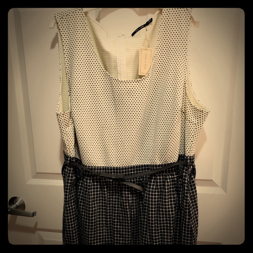 Doe and Rae Sleeveless Belted Dress NWT